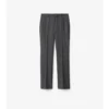 Pantaloni croiți din lână cu model în carouri Pantaloni croiți din lână cu model în carouri