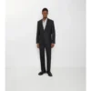 Pantaloni croiți din lână cu model în carouri