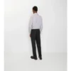 Pantaloni croiți din lână cu model în carouri