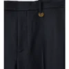 Pantaloni croiți din lână cu model în carouri