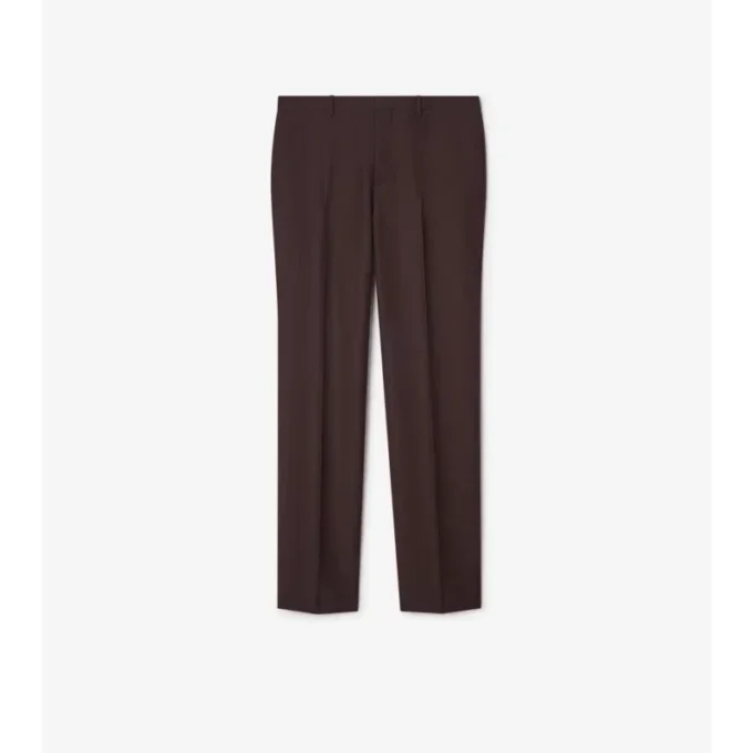 Pantaloni croiți din lână și mohair cu dungi