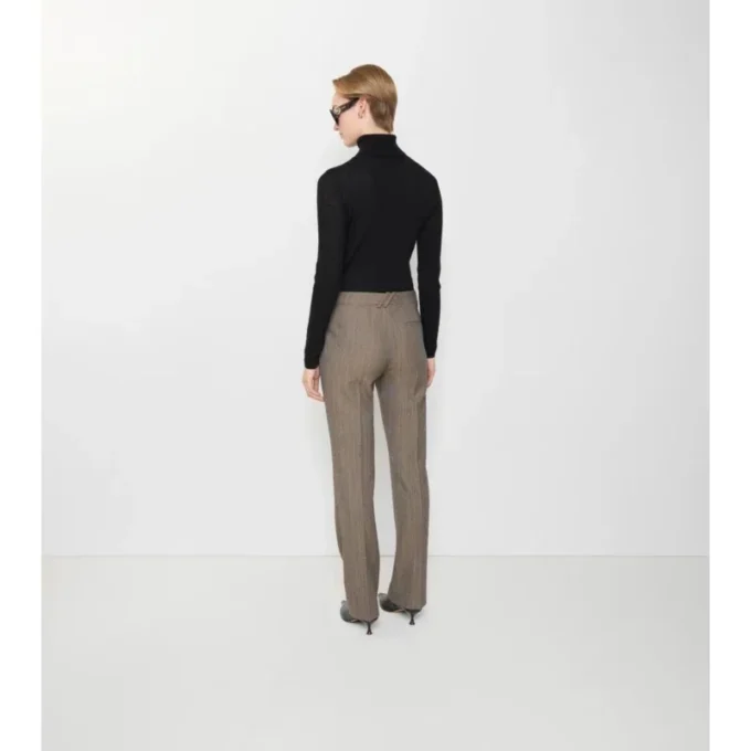 Pantaloni croiți din lână Moulina