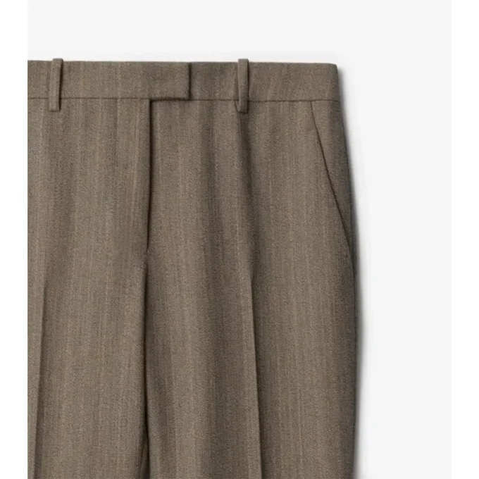 Pantaloni croiți din lână Moulina
