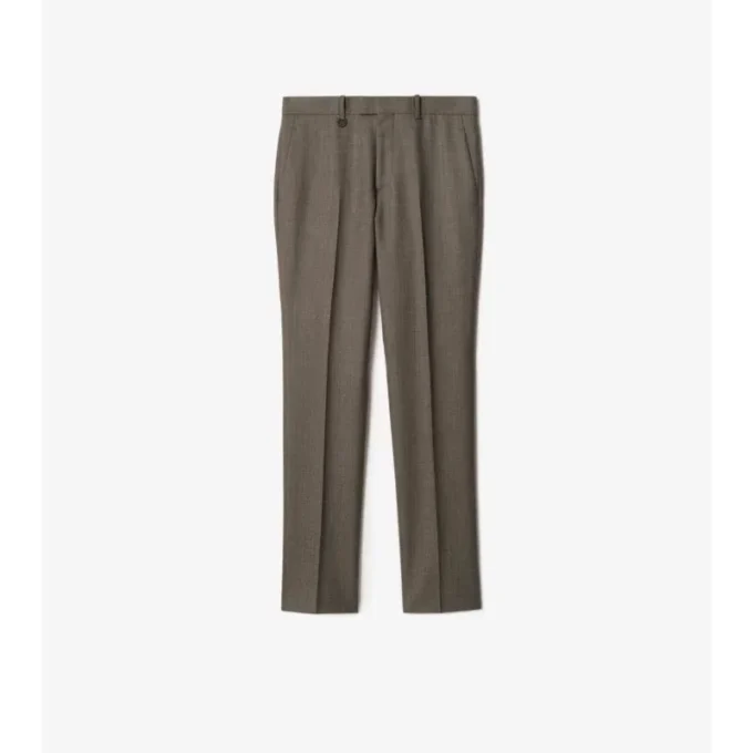 Pantaloni croiți din lână Sharkskin