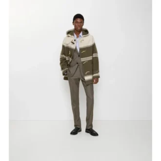 Pantaloni croiți din lână Sharkskin