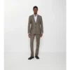Pantaloni croiți din lână Sharkskin
