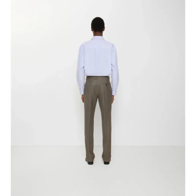 Pantaloni croiți din lână Sharkskin