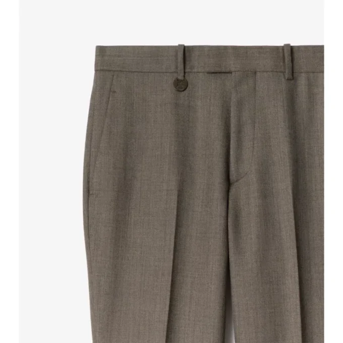 Pantaloni croiți din lână Sharkskin