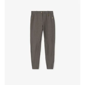 Pantaloni de călărie din bumbac elastic cu model în zig-zag