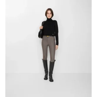 Pantaloni de călărie din bumbac elastic cu model în zig-zag