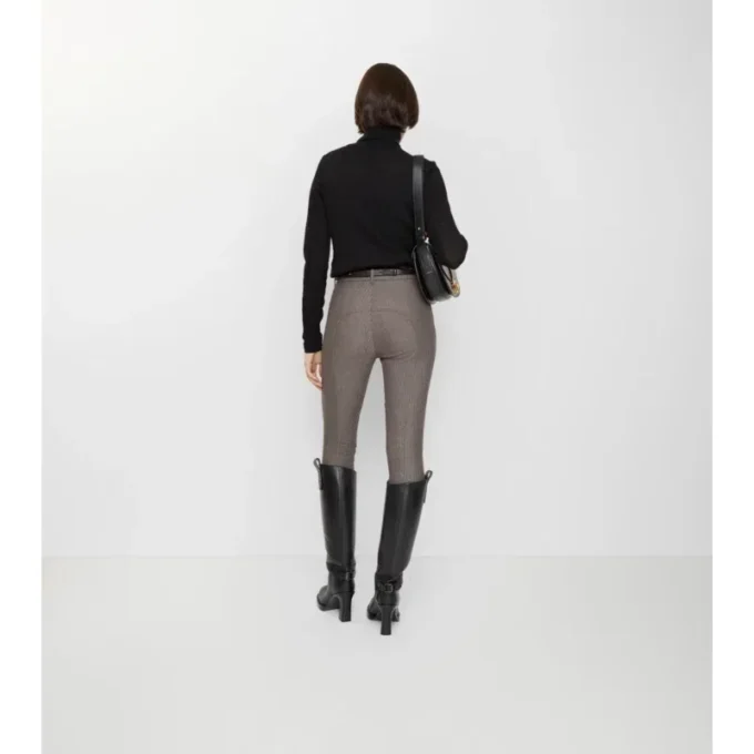 Pantaloni de călărie din bumbac elastic cu model în zig-zag Pantaloni de călărie din bumbac elastic cu model în zig-zag
