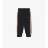 Pantaloni de jogging din bumbac cu bordură în carouri