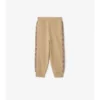 Pantaloni de jogging din bumbac cu bordură în carouri