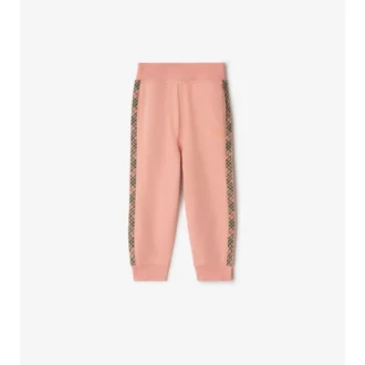 Pantaloni de jogging din bumbac cu bordură în carouri
