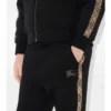 Pantaloni de jogging din bumbac cu bordură în carouri