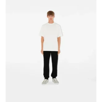 Pantaloni de jogging din bumbac cu panouri în carouri