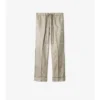 Pantaloni de pijama din mătase cu imprimeu de floarea-soarelui