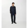Pantaloni de pijama din mătase cu imprimeu de floarea-soarelui