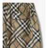 Pantaloni de pijama din mătase cu imprimeu în carouri Pantaloni de pijama din mătase cu imprimeu în carouri