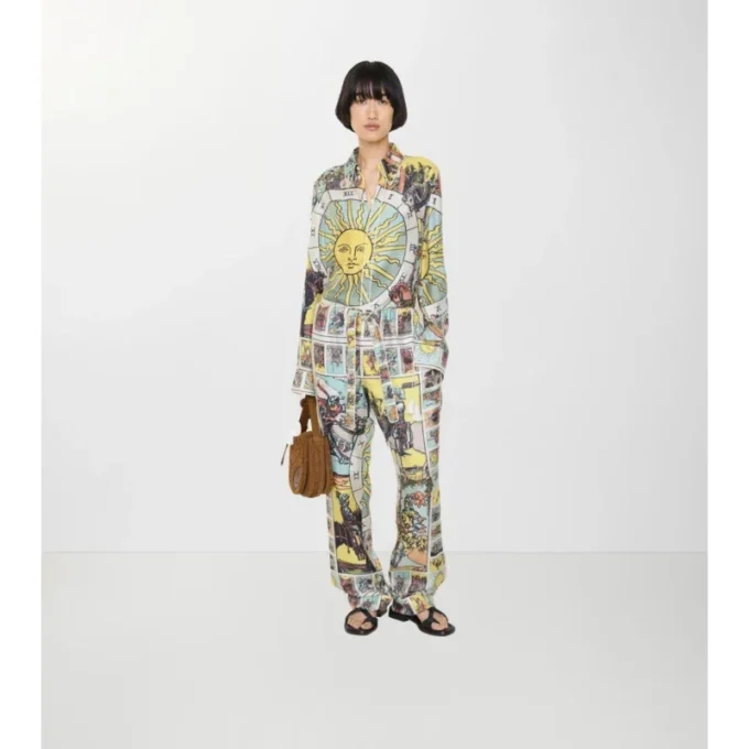 Pantaloni de pijama din mătase Tarot Pantaloni de pijama din mătase Tarot