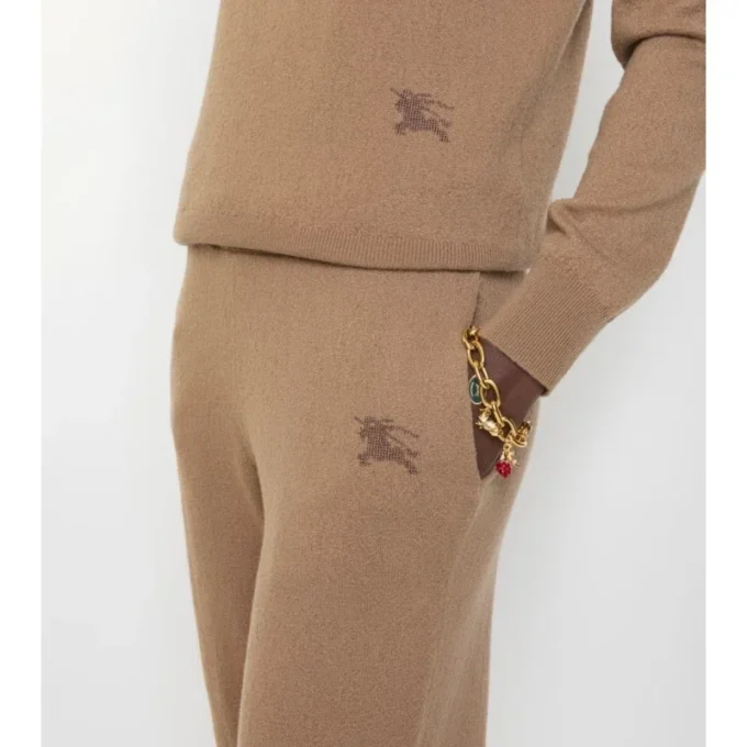 Pantaloni de trening din amestec de lână Pantaloni de trening din amestec de lână