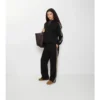 Pantaloni de trening din bumbac cu borduri în carouri Pantaloni de trening din bumbac cu borduri în carouri