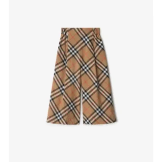 Pantaloni din bumbac cu imprimeu în carouri