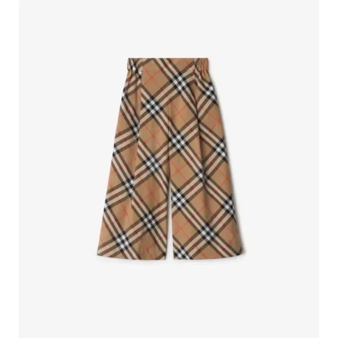Pantaloni din bumbac cu imprimeu în carouri