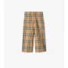 Pantaloni din bumbac cu imprimeu în carouri