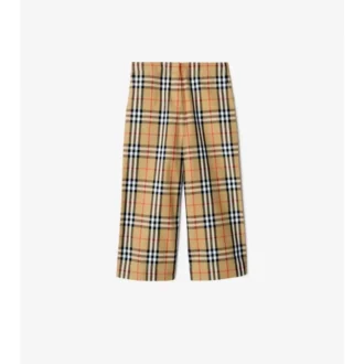 Pantaloni din bumbac cu imprimeu în carouri