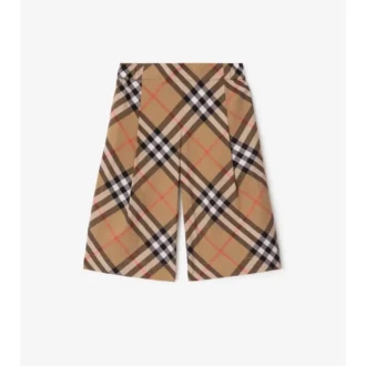 Pantaloni din bumbac cu imprimeu în carouri