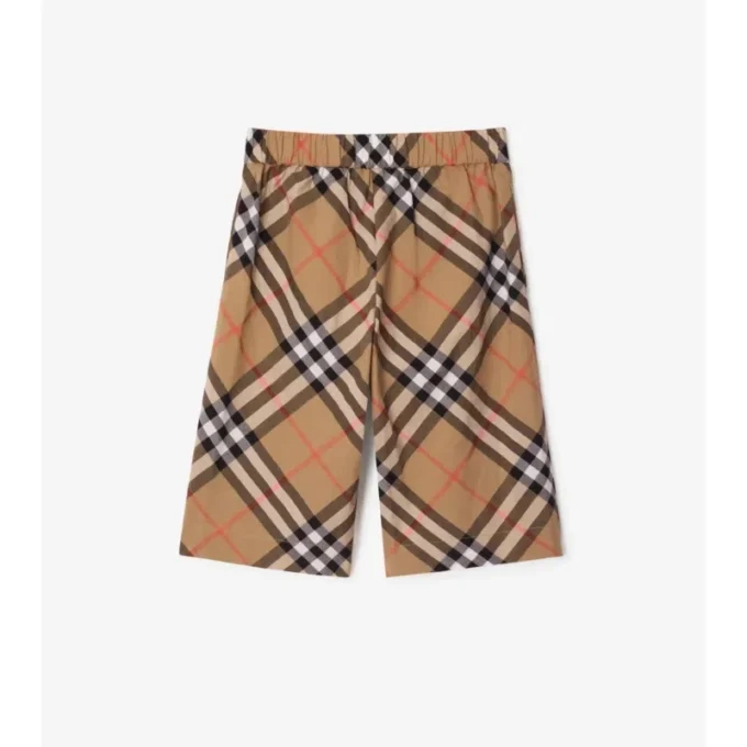 Pantaloni din bumbac cu imprimeu în carouri