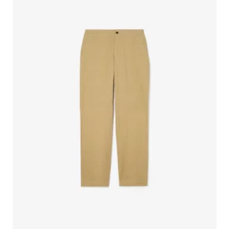 Pantaloni din bumbac cu model în carouri texturat
