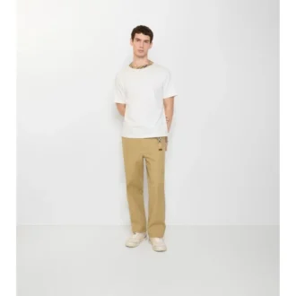 Pantaloni din bumbac cu model în carouri texturat