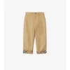 Pantaloni din bumbac cu revere în carouri
