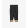 Pantaloni din bumbac cu revere în carouri