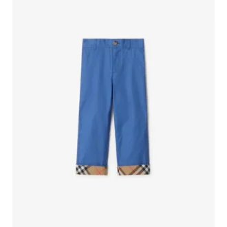 Pantaloni din bumbac cu revere în carouri