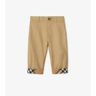 Pantaloni din bumbac cu revere în carouri