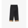Pantaloni din bumbac cu revere în carouri