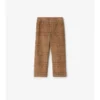 Pantaloni din velur cu carouri