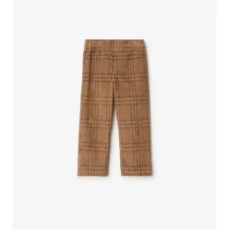 Pantaloni din velur cu carouri
