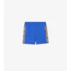 Pantaloni scurți din bumbac cu bordură în carouri Pantaloni scurți din bumbac cu bordură în carouri