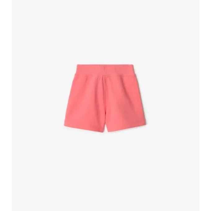 Pantaloni scurți din bumbac cu bordură în carouri