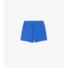 Pantaloni scurți din bumbac cu bordură în carouri Pantaloni scurți din bumbac cu bordură în carouri