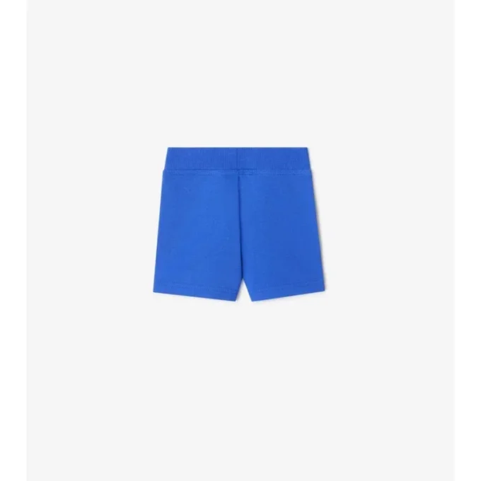 Pantaloni scurți din bumbac cu bordură în carouri Pantaloni scurți din bumbac cu bordură în carouri