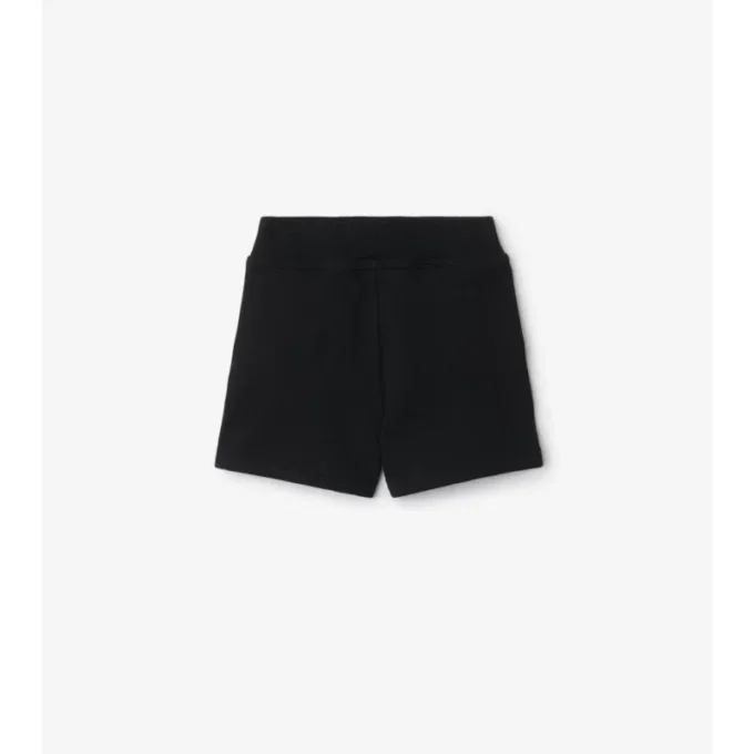 Pantaloni scurți din bumbac cu bordură în carouri Pantaloni scurți din bumbac cu bordură în carouri