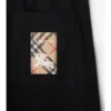 Pantaloni scurți din bumbac cu etichetă în carouri