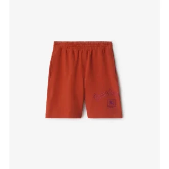 Pantaloni scurți din bumbac cu logo gotic