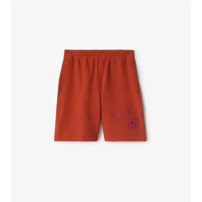 Pantaloni scurți din bumbac cu logo gotic