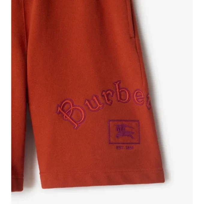Pantaloni scurți din bumbac cu logo gotic